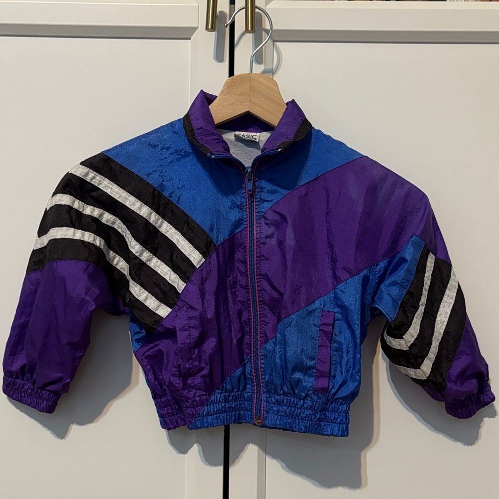 Vintage 90s Basic Editions Kids Jacket - Purple and Blue - Size 2T-3T